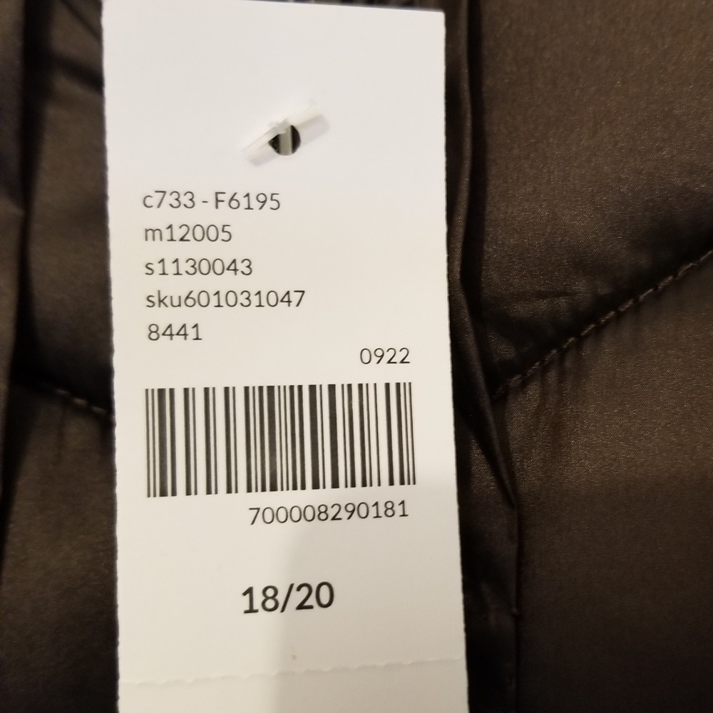NWT Lane Bryant Prima Packable Ruffer Color Bitter Chocolate Size 18/20 - Picture 11 of 14